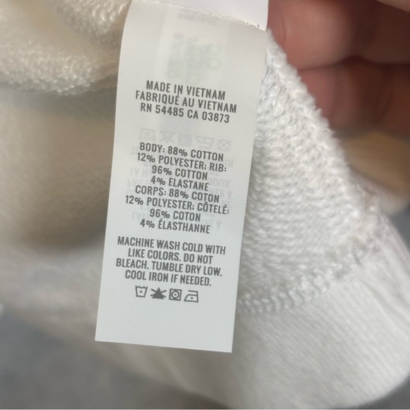 Aerie Seams Right Short Sleeve Sweatshirt-White-Women Size Medium - Picture 8 of 8